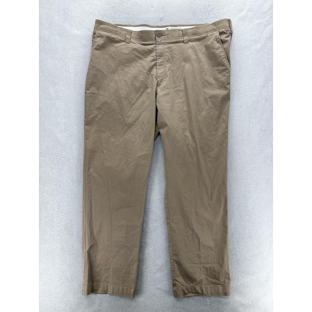 Oak Hill Tech Chino Pants Mens 48x32 Beige Straight Fit Stretch Big & Tall DXL